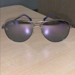Chanel Purple Aviator Sunglasses